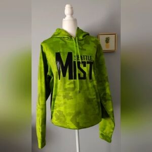 Hoodie Tek Sport Seattle  Color Green Size Medium Polyester Good Condition Unsex